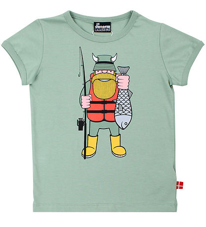 Danefæ T-shirt - Danebasic - Herb Green Fiska din vän