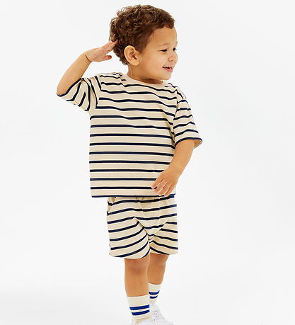 The New Siblings T-shirt - TnstNat - Mood Indigo Striped