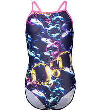 Arena Badedrakt - Såpe Bubbles - Blue Multi/sjokkerende Rosa