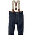 Name It Trousers w. Suspenders - NbmRyan - Dark Sapphire