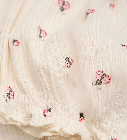Minymo Shorts Set - Shorts/T-shirt - Rib - White Swan