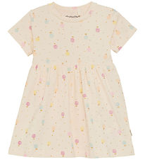 Minymo Bodysuit w. Skirt s/s - White Swan