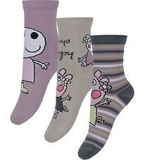 Name It Strumpor - Greta Gris - 3-pack - Nmfdassa - Elderberry