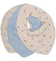 Pippi Teething Bib - Pointy - 3-Pack - Blue Fog