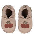 En Fant Soft Sole Leather Shoes - Applique - Rose Dust w. Cherry