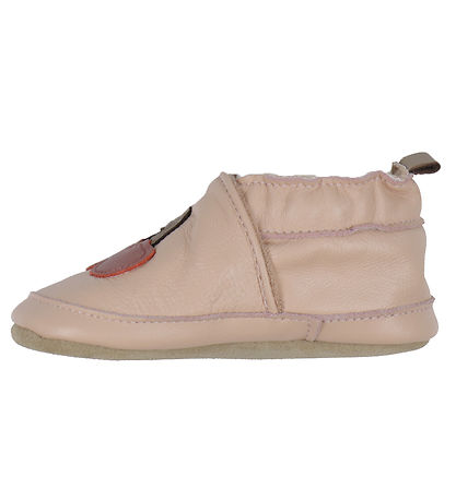 En Fant Soft Sole Leather Shoes - Applique - Rose Dust w. Cherry