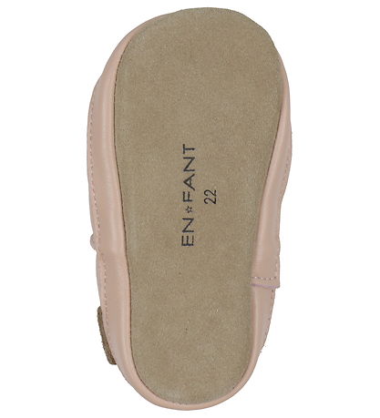 En Fant Soft Sole Leather Shoes - Applique - Rose Dust w. Cherry