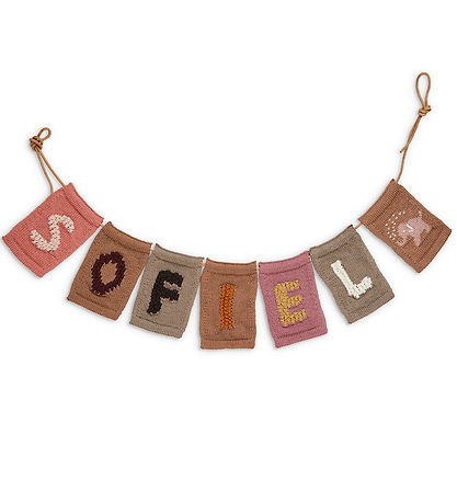 Smallstuff Knitted Flag - Elephant - Pink