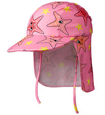 Småfolk Swim Hat - UV50+ - Bubblegum w. Starfish