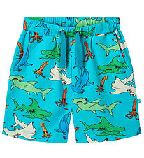 Småfolk Shorts - Blue Atoll w. Hammerhead sharks
