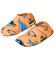 Småfolk Beach Shoes - UV50+ - Papaya w. Fish