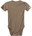 Sofie Schnoor Bodysuit s/s - Rib - Dark Sand