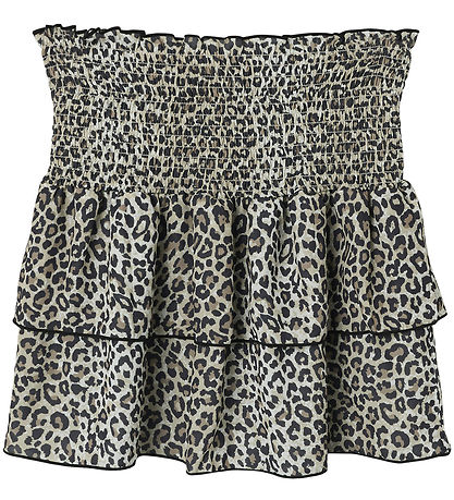 LMTD Skjørt - NlfLeosandy - Mocha Marengs/Leopard