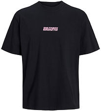 Jack & Jones T-Shirt - JcoInterlude - Black m. Tekst