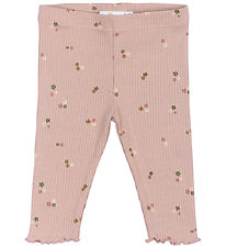 The New Siblings Leggings - Rib - TnsbOdelia - Adobe Rose m. Blå The New Siblings Leggings - Rib - TnsbOdelia - Adobe Rose m. Blå