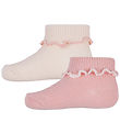 Konges Sløjd Socks - 2-Pack - Rib - Rose/Off White