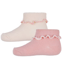 Konges Sløjd Socks - 2-Pack - Rib - Rose/Off White