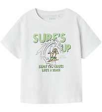 Name It T-Shirt - NmmVagno - Bright White/Tiger Surf