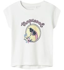 Name It T-Shirt - NmfViolet - Bright White/Tropicool