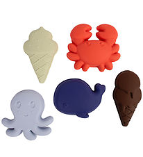 Filibabba Sandform - 5-pack - Silikon - Blue Mix