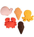 Filibabba Sandforme - 5-pak - Silikone - Peach Mix