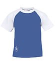Petit Crabe Badetop - Raglan - UV50+ - Sapphire/White