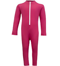 Petit Crabe Coverall Swimsuit - Lou - UV50+ - Mulberry w. Rabbit