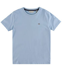 GANT Stuttermabolur - Shield - Róandi Blue