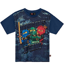 LEGO® Ninjago Stuttermabolur - LWTaffy 302 - Dökkblátt M. Prenta