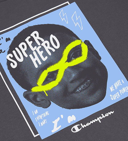Champion T-shirt - Grey/Super Hero