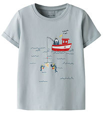 Name It T-Shirt - NmmVux - Pearl Blue/Lunchuur