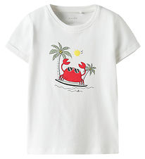 Name It T-Shirt - NmmVux - Bright White/Krab Surf