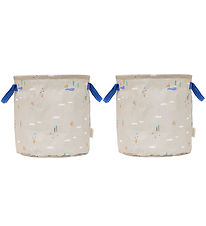 OYOY Opbevaringskurve - 2-pak - Foxy - Medium - Beige/Blue