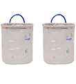 OYOY Storage Baskets - 2-Pack - Foxy - Small - Beige/Blue