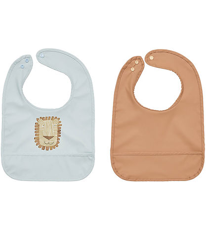 OYOY Smekkir - 2 Pakki - Lobo Lion - Caramel/Ice Blue