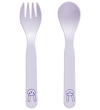 OYOY Kinderbestek - Bioplastic - 2 Onderdelen - Trek - Lavender
