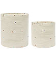 OYOY Storage Baskets - 2-Pack - Cotton Rope - Confetti - Mellow