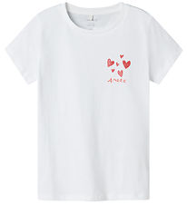 Name It T-Shirt - Nummer 1 - Bright White