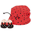 Götz Doll Clothes - Shoes/Bucket Hat - 30-33cm - Ladybug