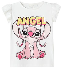Name It T-Shirt - NmfAsbiri - Stitch - Bright White