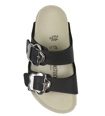 Birkenstock Sandals - Arizona Kids Flower Buckle - Black
