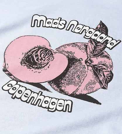 Mads Nørgaard T-shirt - Dry Single Tristi - Ballad Blue w. Print
