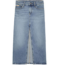 Calvin Klein Skirt - Denim - Mid Rise Long - Cloudy Blue