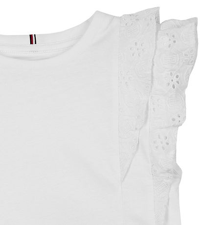 Tommy Hilfiger Top - Strickerei Englisch - Weiß
