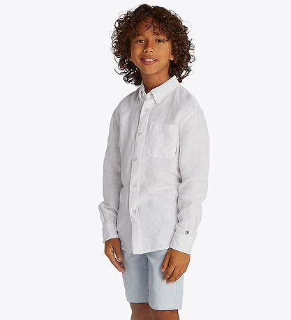 Tommy Hilfiger Shirt - Linen - Linen Blend - White