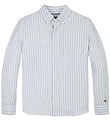 Tommy Hilfiger Overhemd - Linnen - Linnenmix - Luchtig Blue Stri