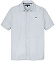 Tommy Hilfiger Shirt - Seersucker - Breezy Blue White Stripe