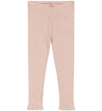 Konges Sløjd Leggings - Minnie - Cameo Rose m. Hulmønster