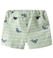 Name It Shorts - NbmVroels - Aqua Grijs/Krabben