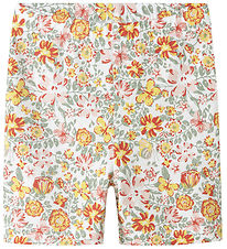 Name It Cykelshorts - NmfVayo - Bright White m. Blommor